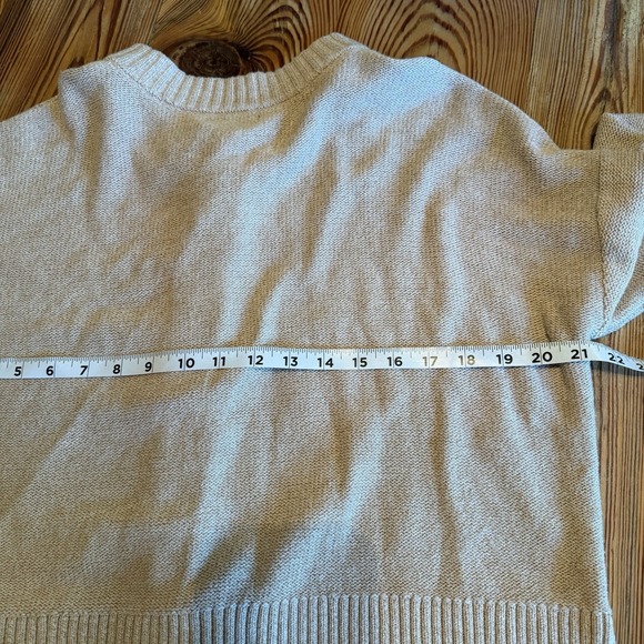 Quince 100% Organic Cotton Cropped Cardigan Small Cement Marl Airy Layer Cozy - Picture 10 of 12